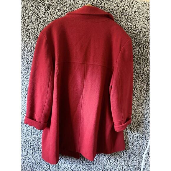 Stephanie Mathews Vintage Long Wool Coat Black Single Breasted, size 3X - Picture 8 of 16